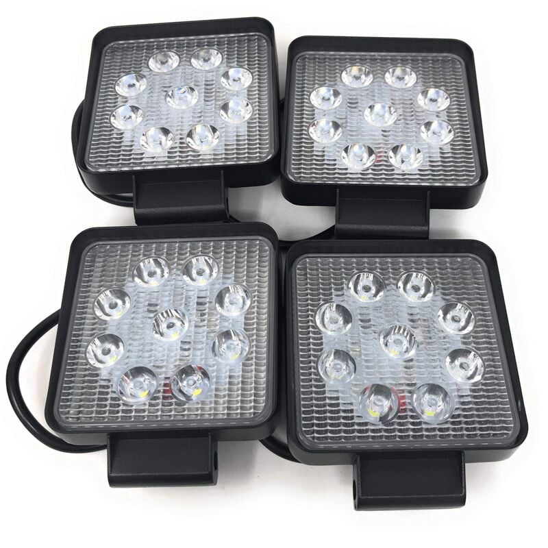 foto del prodotto planet shop tempo di saldi 4 x faro 27w quadrato faretto led da lavoro 9 led da 3w di profondit auto barca