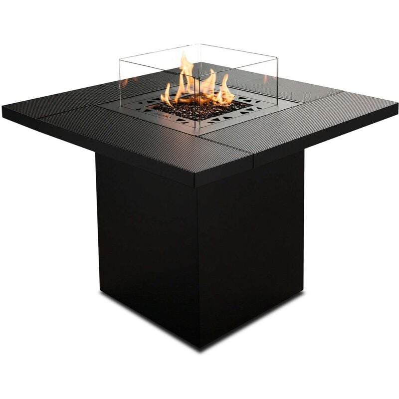 foto del prodotto planika square table caminetto a gas da esterno e tavolo da giardino in uno scomparto interno per bombola del gas resistente agli agenti