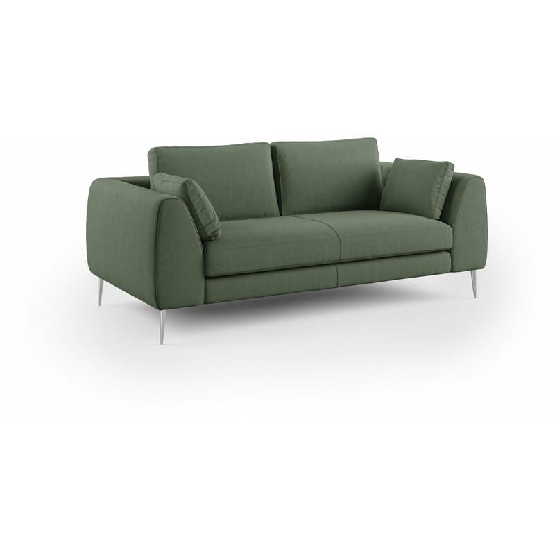 foto del prodotto plano divano moderno in microfibra tecnica smacchiabile t11 196 cm verde