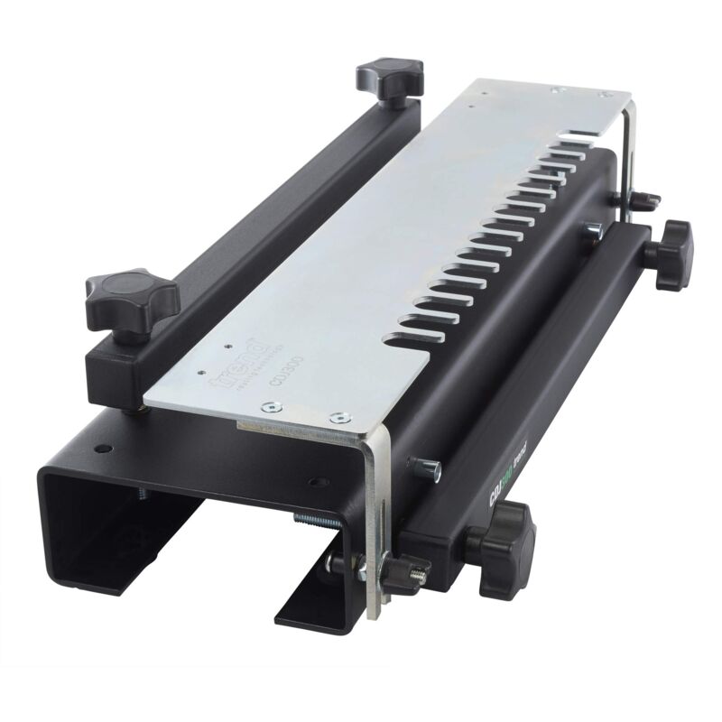 foto del prodotto plantilla per coda di rondine mezza cieca da 300 mm, punte per fresatrice e guida a cespuglio per giunzioni a coda di rondine precise e facili,