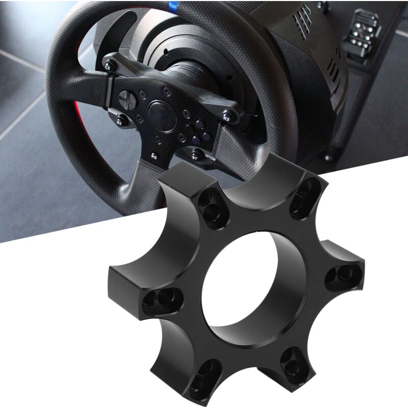 foto del prodotto plaque d adaptation de volant entretoise en alliage d aluminium 70 mm pour thrustmaster t300rs avec volant 13 14 pouces