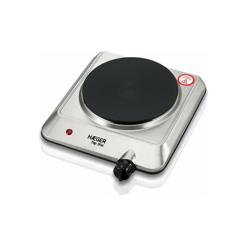 foto del prodotto plaque lectrique haeger top disc acier inoxydable 1 fourneau 1500w
