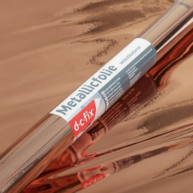 foto del prodotto plastica adesiva d c fix 45x150 cm met oro rosa lucido
