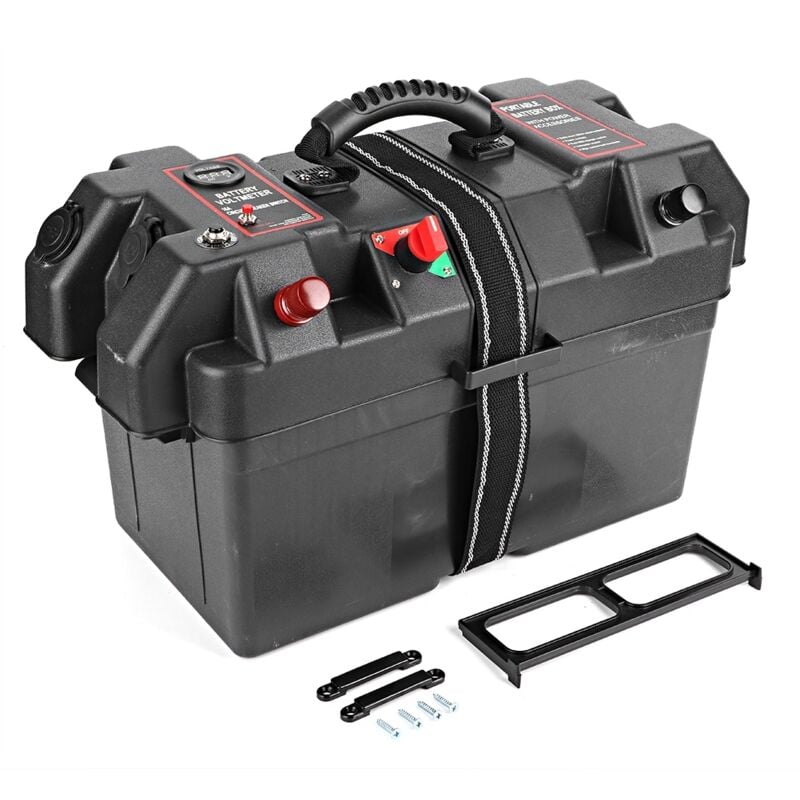 foto del prodotto plastica minnkota trolling motor power center station porta batteria usb 12v per caricabatterie eosnow