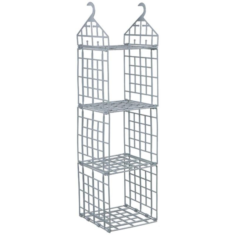 foto del prodotto plastics closet organizer cabinet for clothes 4 compartments mesh, foldable hanging storage closet shelf for bags organizer clothes closet in shoe