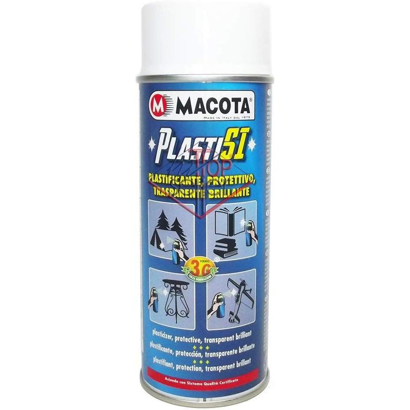foto del prodotto plastisi spray protettivo pellicola trasparente plastificante impermeabile macota
