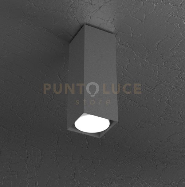 foto del prodotto plate plafoniera tubo h.25 1 luce grigio antracite 1129 pl25 ga