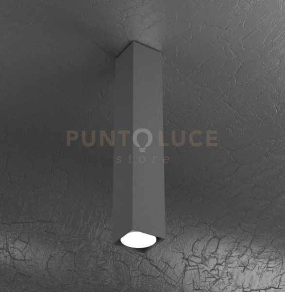 foto del prodotto plate plafoniera tubo h.50 1 luce grigio antracite 1129-pl50-ga
