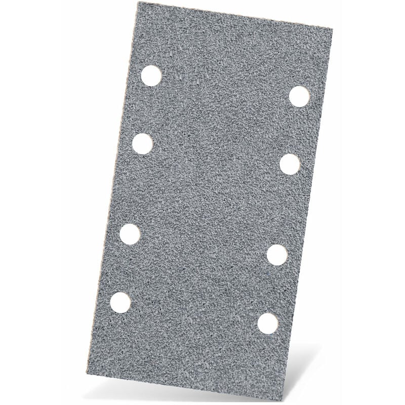 foto del prodotto platinum carte abrasive velcrate, 180 x 93 mm, 8 fori, p. levigatrici orbitali, corindone semi friabile 50 pz. g320 menzer