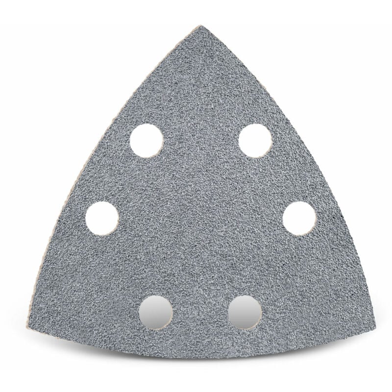 foto del prodotto platinum carte abrasive velcrate, 93 mm, 6 fori, p. levigatrici a delta, corindone semi friabile 50 pz. g320 menzer