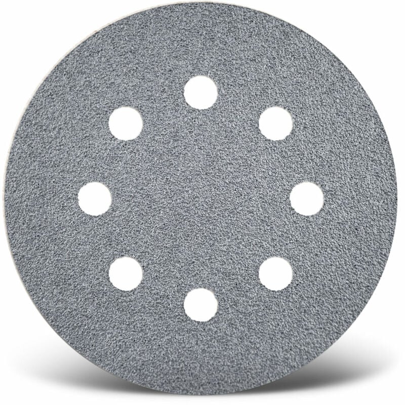 foto del prodotto platinum dischi abrasivi velcrati, 125 mm, 8 fori, p. levigatrici rotorbitali, corindone semi friabile 50 pz. g400 menzer