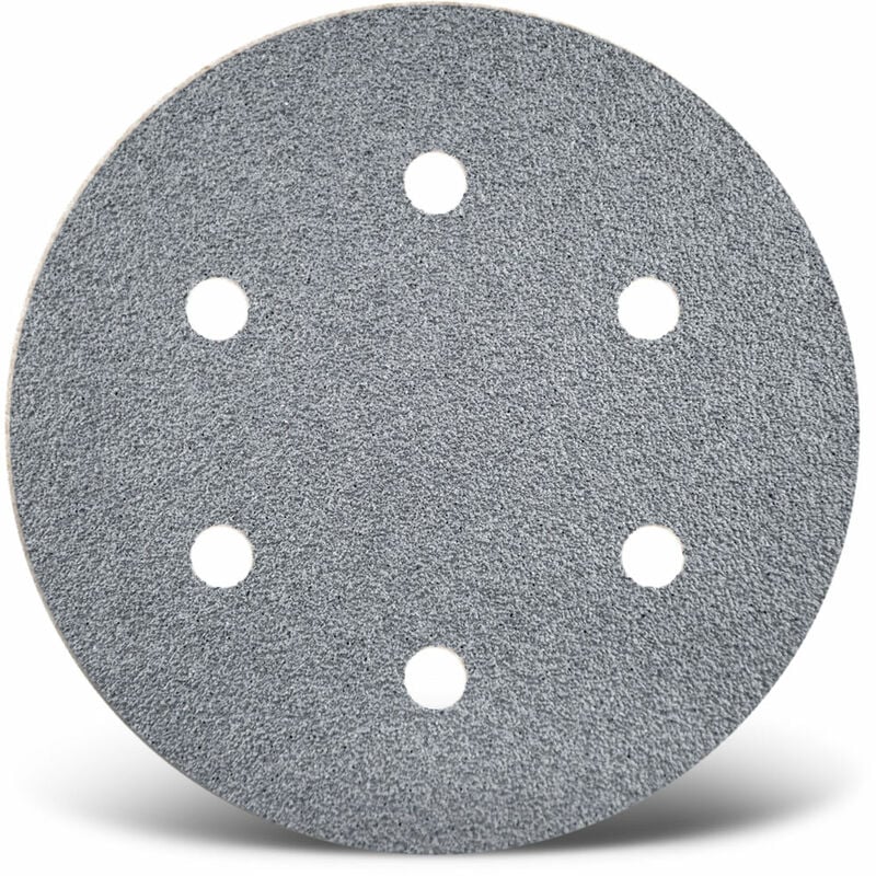 foto del prodotto platinum dischi abrasivi velcrati, 225 mm, 6 fori, p. levigatrici per muri, corindone semi friabile 25 pz. g400 menzer