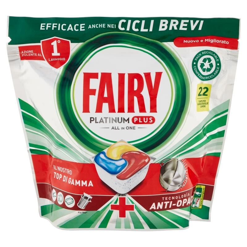 foto del prodotto platinum plus 22pz all in one al limone fairy