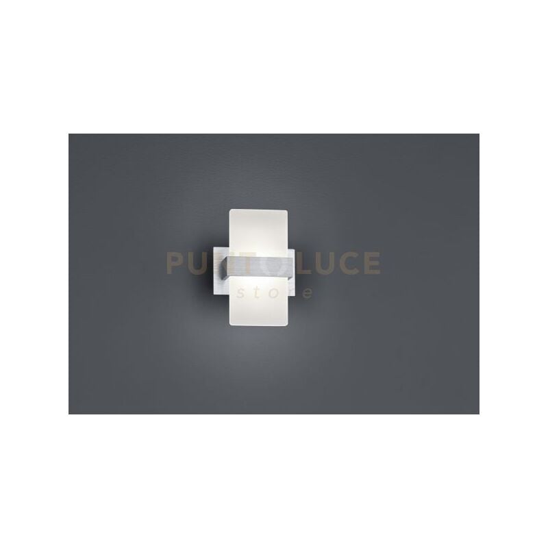 foto del prodotto platon applique led 4,3w 430lm, 3000k alluminio con diffusore metacrilato l.13xh.18 cm con interr.