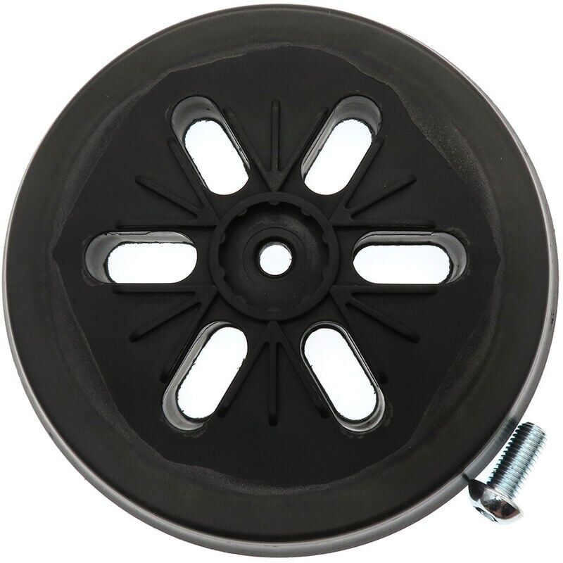 foto del prodotto platorello abrasivo aiperq da 150 mm per levigatrice orbitale casuale bosch gex 150 ac, pex 15 ae, gex 150 turbo 150 mm con viti poweka ad lala