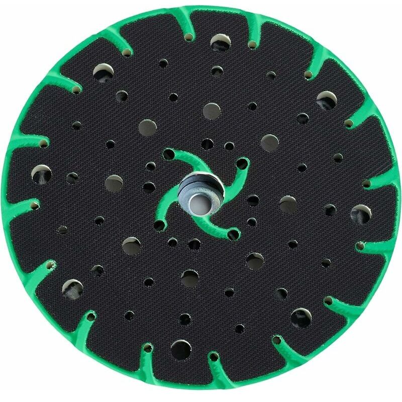 foto del prodotto platorello abrasivo da 150 mm con aspirazione della polvere filettatura di collegamento m8 platorello di ricambio, compatibile con levigatrice