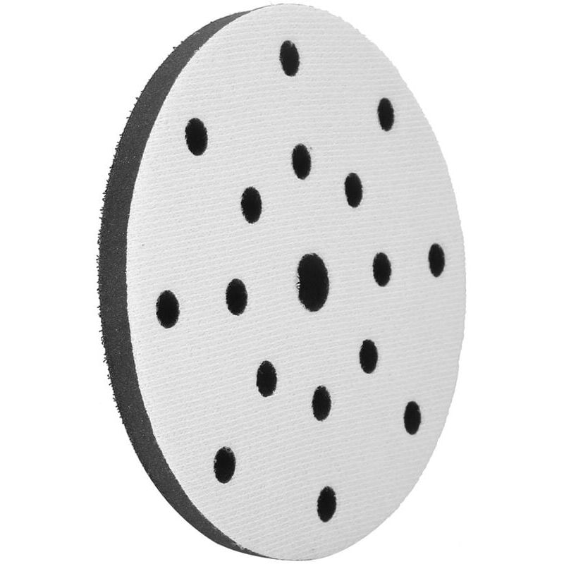 foto del prodotto platorello abrasivo morbido, 150 mm, platorello di interfaccia per levigatura, diametro del platorello morbido 150 mm 17 fori 