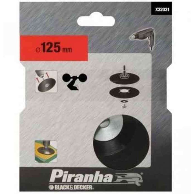 foto del prodotto platorello in gomma 125 mm per trapani black and decker