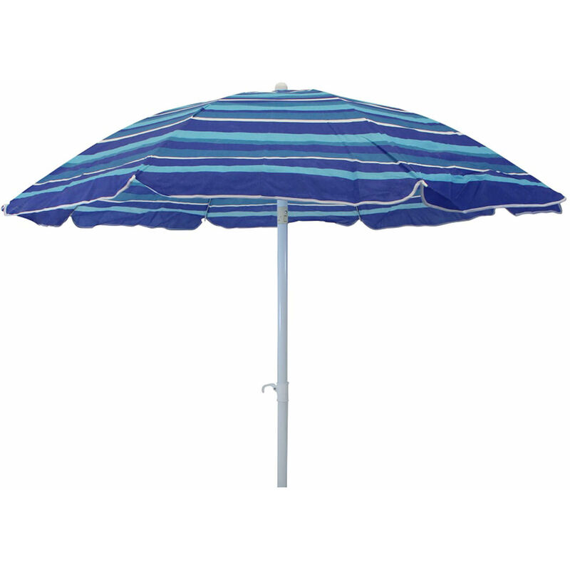 foto del prodotto playaness ombrellone da spiaggia tondo 1,80 cm con palo in acciaio e copertura in tnt blue beach