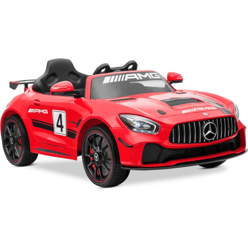 foto del prodotto playkin auto elettrica 12v telecomando mercedes benz gt4 red