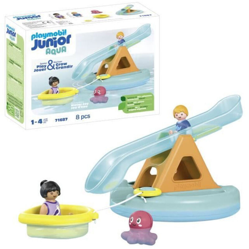 foto del prodotto playmobil junior 71687 isola con scivolo acquatico