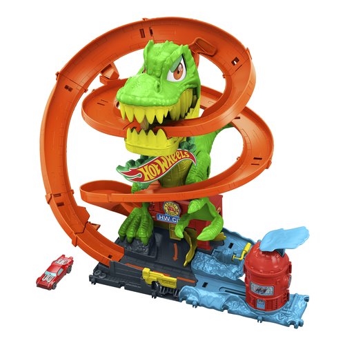 foto del prodotto playset pista city t rex battaglia infuocata mattel jbm73 hot wheels
