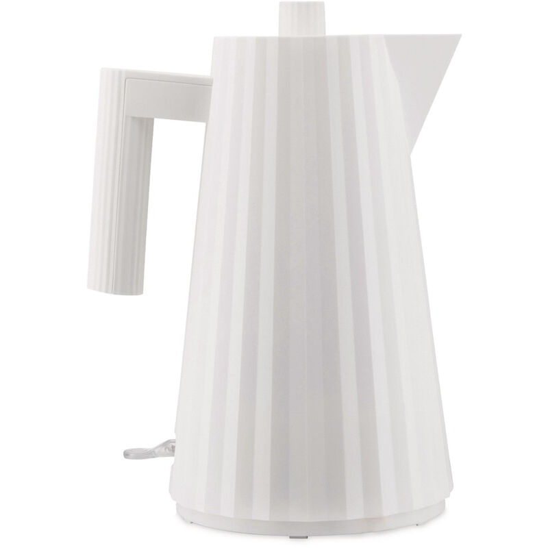 foto del prodotto pliss mdl06 1 w bollitore elettrico de design, in resina termoplastica, spina europea 2400w, 100cl, white alessi