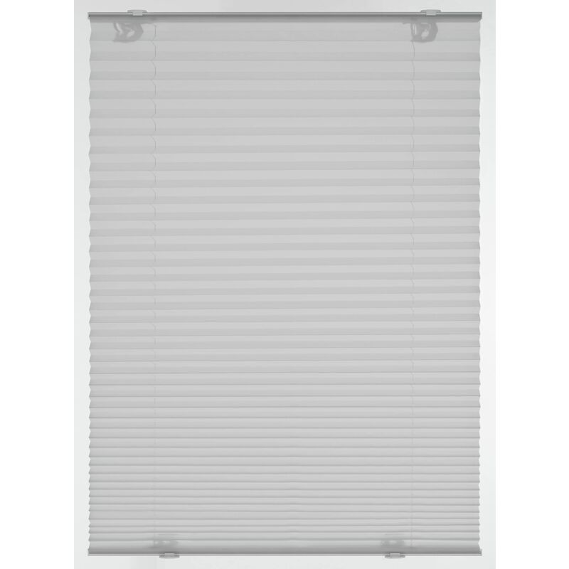 foto del prodotto plissettata solo con ventose, tenda pieghevole opaca, parti per il montaggio incluse, 2 binari in alluminio, grigio, 50 x 130 cm lxh gardinia