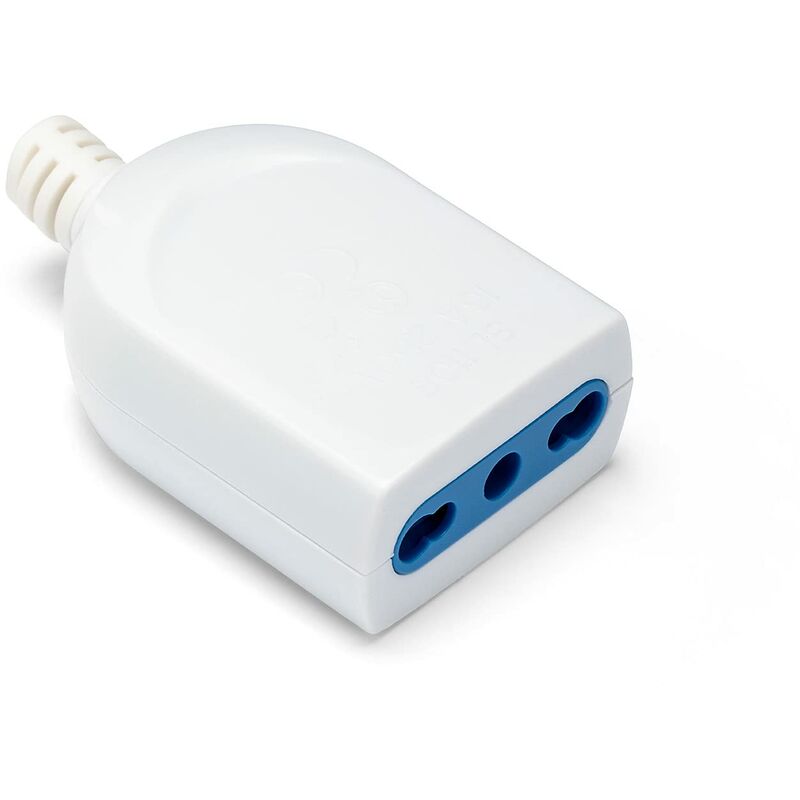 foto del prodotto plug it 16f presa volante, 2p t, 16a, 230 v, bianco opaco velamp
