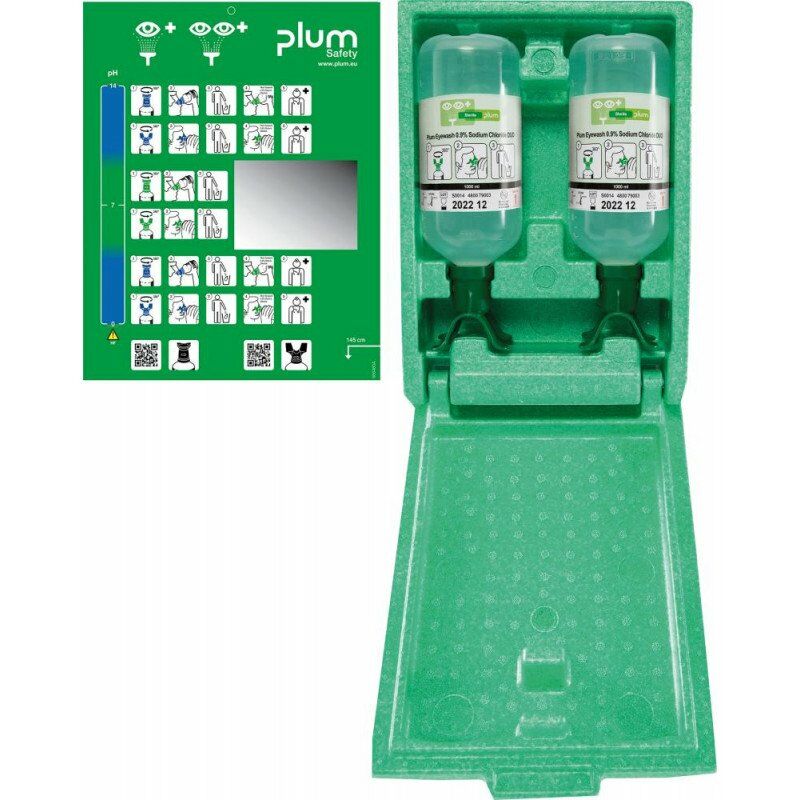 foto del prodotto plum duo eye lavatrice 2 fiale di 1000 ml montato a muro 