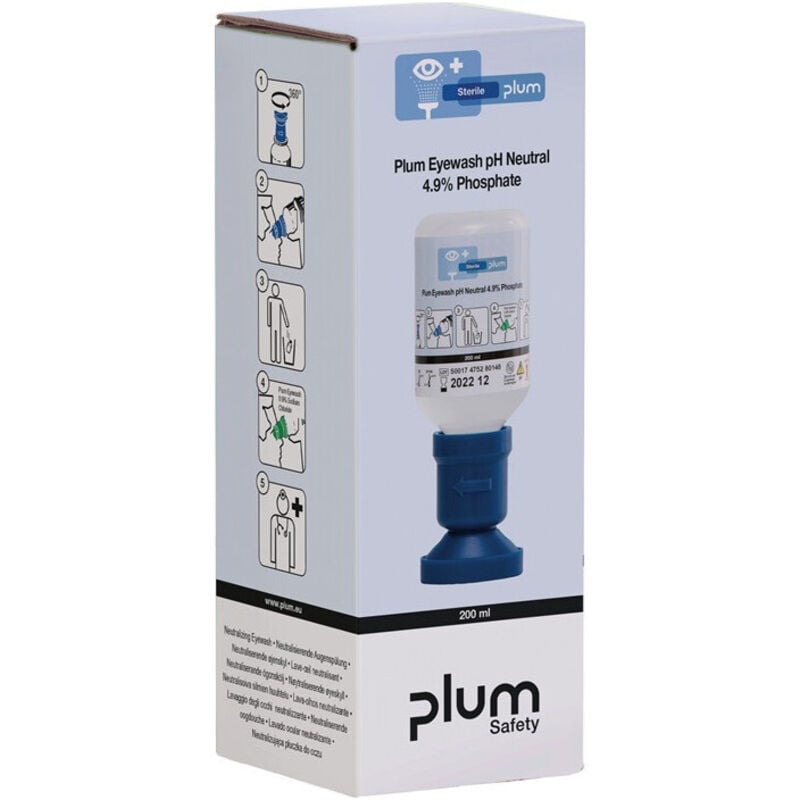 foto del prodotto plum flacon pour lavage des yeux ph neutre 200ml 3 ans flacon non ouvert din en15154 4 prune