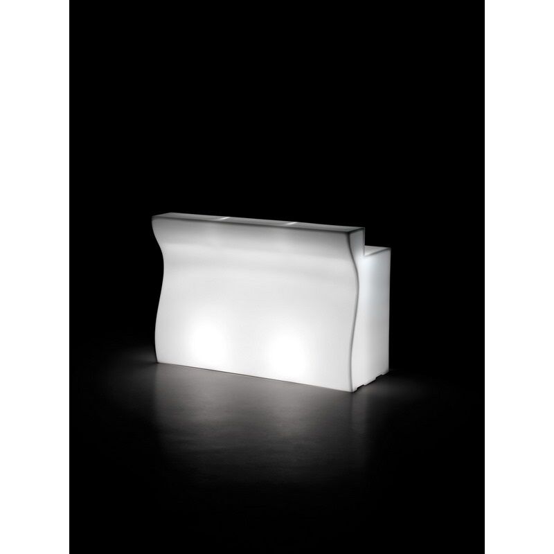 foto del prodotto plust banco bar bartolomeo in polietilene light out cm.160x70x110 senza kit luce