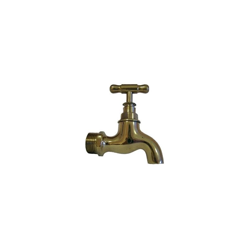 foto del prodotto pluvia jg063v rubinetto curvo 3 4 in ottone lucido