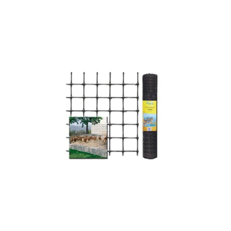 foto del prodotto pluvia pollame rete 24x27 1,00 mx 200 m nero 170610