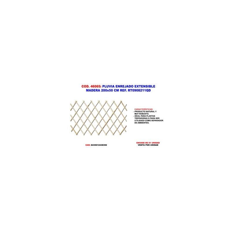 foto del prodotto pluvia traliccio allungabile in legno 200x50 cm rt0908211qd