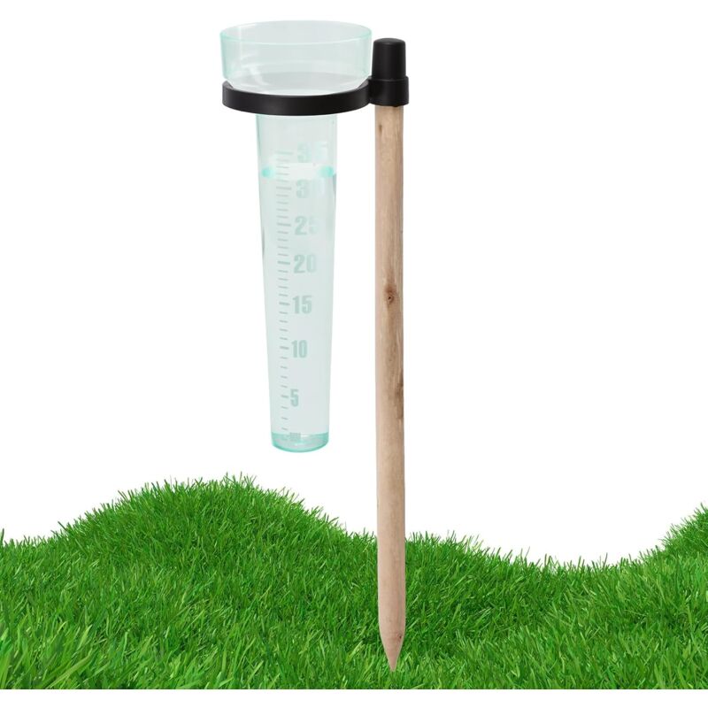 foto del prodotto pluviometro di tipo semplice, strumenti per tecnici agricoli, registrazione dell osservazione della pioggia, misurino in plastica ps con bastoncino