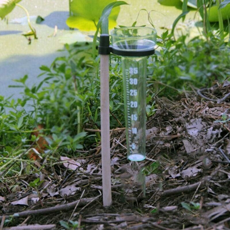 foto del prodotto pluviometro di tipo semplice, strumenti per tecnici agricoli, registrazione delle precipitazioni, misurino in picosecondi di plastica con piccolo
