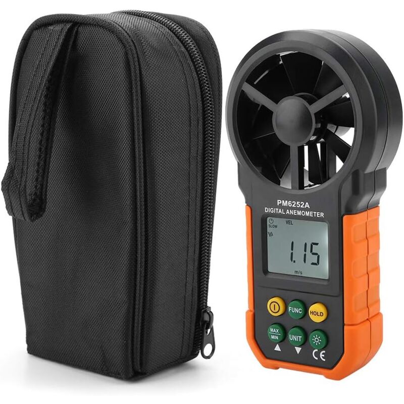 foto del prodotto pm6252a anemometro, seafront misuratore di velocit del vento volume d aria messanemometro con display lcd per windsurf deltaplano vela surf pesca