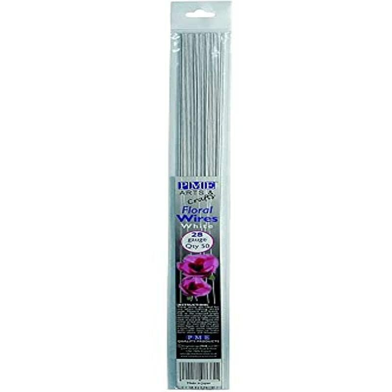 foto del prodotto pme fili di ferro per fiori, bianco, 28 gauge, 50 unit 