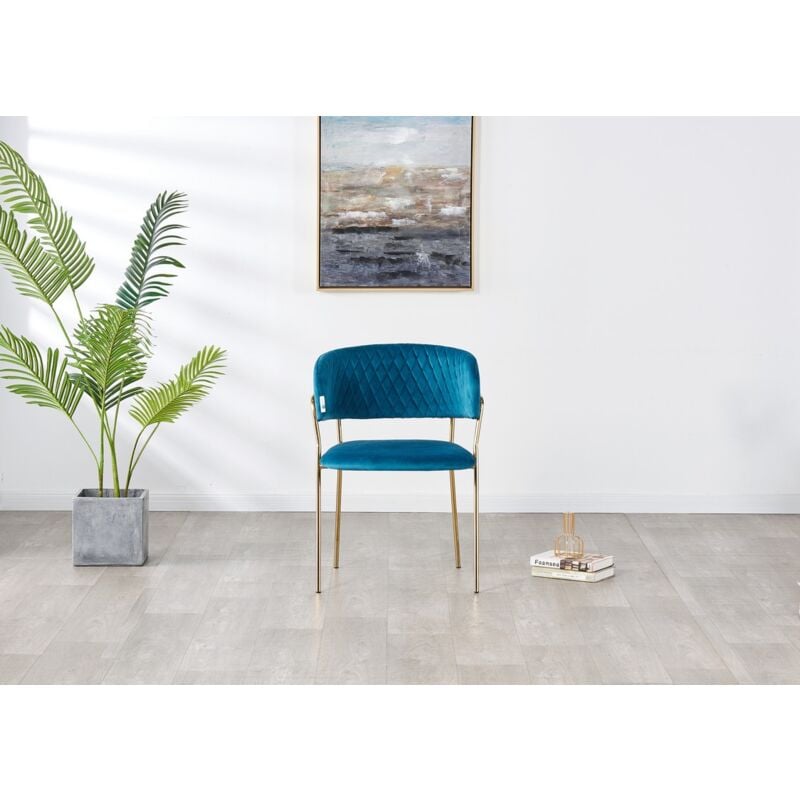 foto del prodotto pn home sedia da pranzo singola trafalgar lux in velluto con gambe in metallo dorato sedia da pranzo sedia imbottita sedia da pranzo moderna