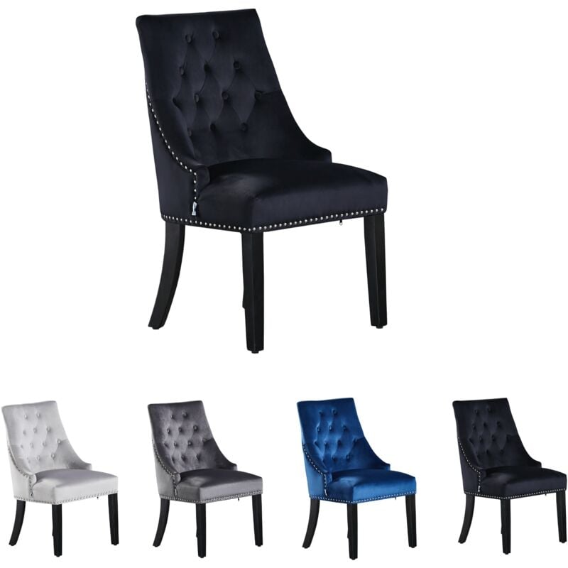 foto del prodotto pn home sedia da pranzo singola windsor in velluto con gambe in legno sedia da pranzo con schienale ad anello sedia imbottita sedia da pranzo