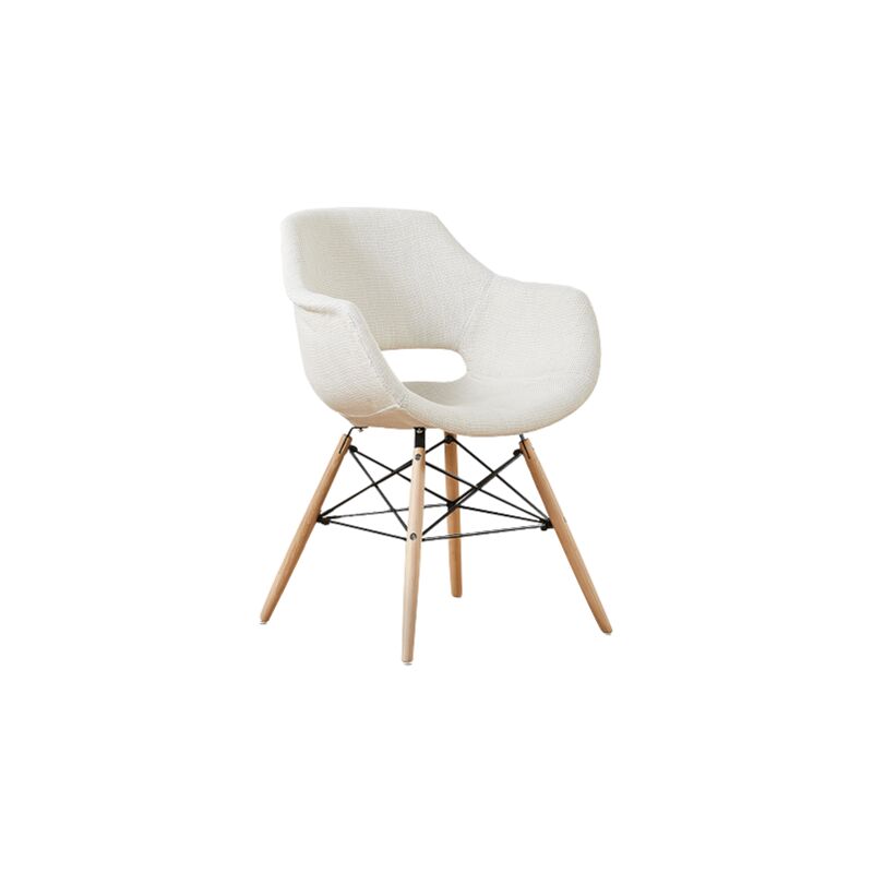 foto del prodotto pn home set di 1 2 4 poltrona da pranzo in tessuto olivia eiffel poltrona singola crema cream