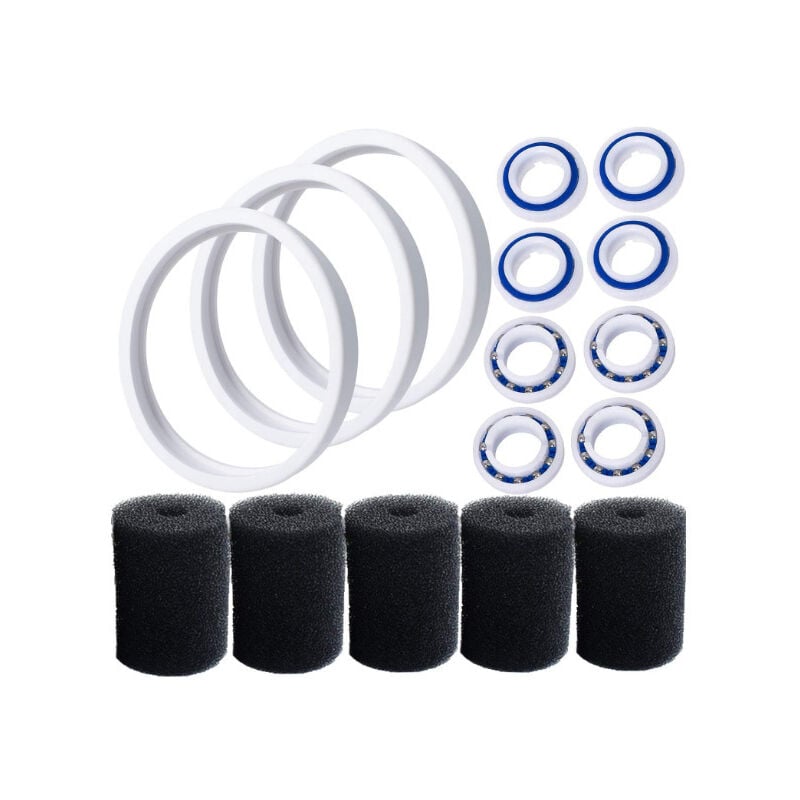 foto del prodotto pneumatici adattivi sostitutivi c10 compatibili con i pulitori per piscine robotizzati polaris 180 280 360 380 con cuscinetti a sfera per ruote c60 e