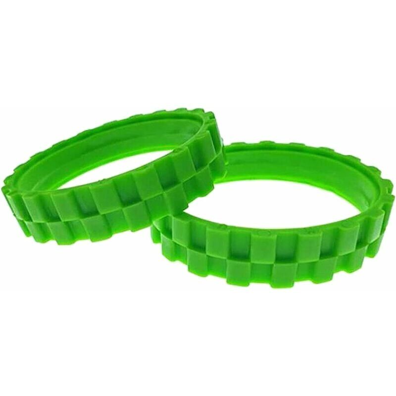 foto del prodotto pneumatici verdi. ruote per irobot roomba serie 500, 600, 700, 800 e 900 confezione da 2 unit , ottima presa e facile montaggio 2 pezzi, verde 