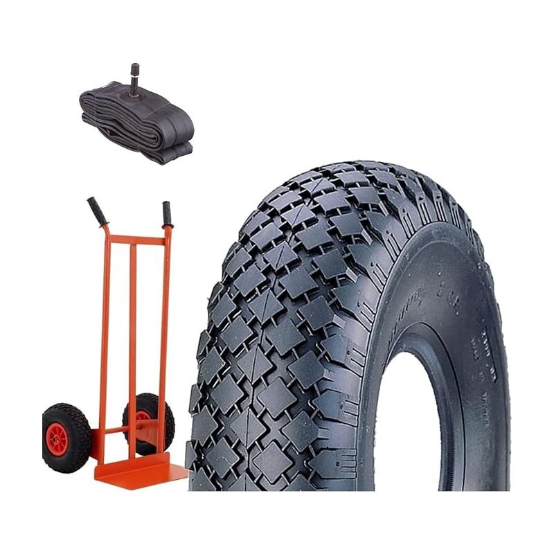 foto del prodotto pneumatico 3.00 4 camera d aria copertone 2pr rinforzato gomma carrello carrellino portapacchi ecovelo