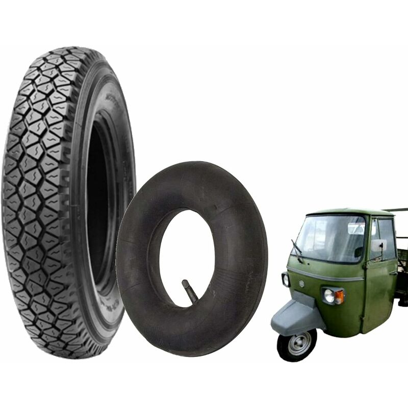 foto del prodotto pneumatico 4.50 10 camera d aria copertone gomma rinforzato 8pr x ape trasporto leggero eur5290