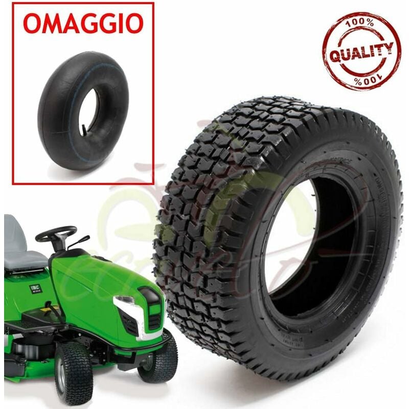 foto del prodotto pneumatico camera d aria 15 x 6.00 6 rinforzato per trattorino tosaerba gomma copertone giardinaggio garden union