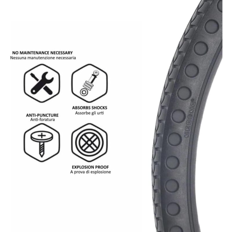 foto del prodotto pneumatico pieno 24x 1 3 8 37 540 gomma piena per bici e bike