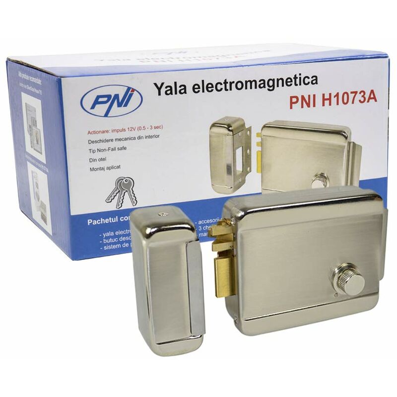 foto del prodotto pni yala electromagnetic h1073a hail steel fail secure no, nichel satinato