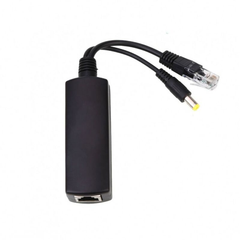 foto del prodotto poe splitter 10 100m alimentazione standard ieee 802.3af e uscita 12v 1a per dispositivi di rete